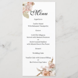 Boho Beige bloemen Menu