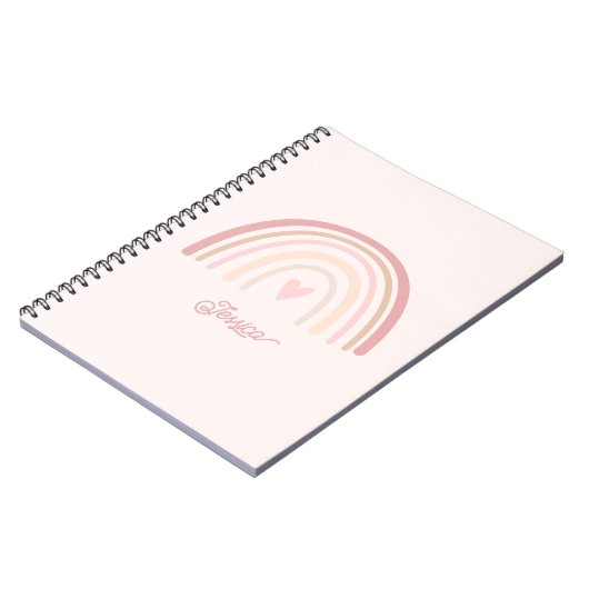 Boho Beige Blush Rainbow Notitieboek (Linkerzijde)
