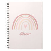 Boho Beige Blush Rainbow Notitieboek (Voorkant)