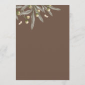 Boho Beige Botanische Trouwmenu Menu (Achterkant)