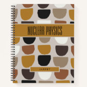 BOHO Beige Brown Earth Tones Onderwerp Notitieboek (Voorkant)