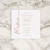 Boho Beige + bruin terracotta Trendy bruiloft Menu Kaart