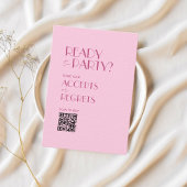 Boho Beige Bruin Vet Bruiloft QR-code RSVP-kaart Kaart