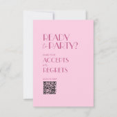 Boho Beige Bruin Vet Bruiloft QR-code RSVP-kaart Kaart (Voorkant)