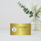 Boho Beige Calligrafie Script QR-code Visitekaartje (Staand voorkant)