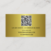 Boho Beige Calligrafie Script QR-code Visitekaartje (Achterkant)