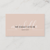 Boho Beige Calligrafie Script QR-code Visitekaartje (Voorkant)