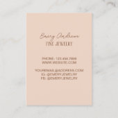 Boho Beige Designer Sieraden Oorbel Houder Display Visitekaartje (Achterkant)