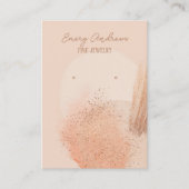 Boho Beige Designer Sieraden Oorbel Houder Display Visitekaartje (Voorkant)