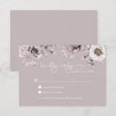 Boho Beige & Dusty Mauve RSVP Wedding Kaart (Voorkant / Achterkant)
