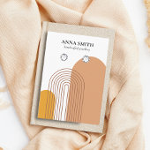 Boho beige Earthy Modern Stud Earring Display Visitekaartje