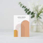 Boho beige Earthy Modern Stud Earring Display Visitekaartje (Staand voorkant)