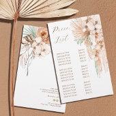 Boho Beige en Mint prijslijst Flyer