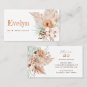 Boho beige en munt visitekaartje (Voorkant / Achterkant)