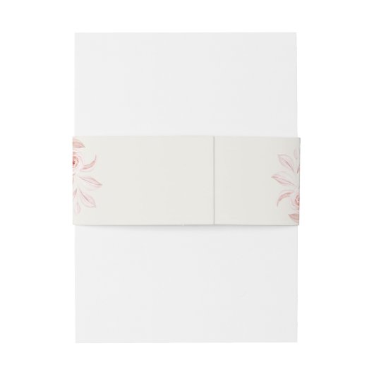 Boho Beige en Roze Rozen Bruiloft Uitnodigingen Wikkel (Achterkant Voorbeeld)