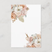 Boho Beige floral Enclosure Card Details Informatiekaartje (Achterkant)