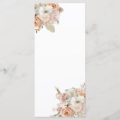 Boho Beige floral  Menu (Achterkant)