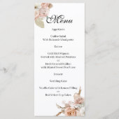 Boho Beige floral  Menu (Voorkant)