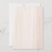 Boho Beige Flowesr waterverf afstuderen brunch Kaart (Achterkant)