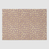 Boho Beige Golden Paint Strokes #B08B82 Tissuepapier (Voorkant)