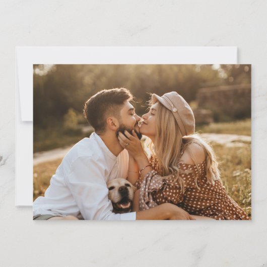 Boho beige Green Floral Save the Date Kaart (Achterkant)