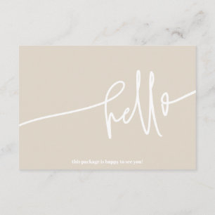 Boho Beige Hallo Hartelijk dank voor uw opdracht v Informatiekaartje