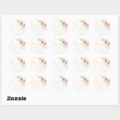 Boho Beige Hartelijk dank Baby shower Favor Ronde Sticker (Vel)