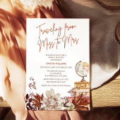 Boho Beige Herfst Reizen Miss Mrs Vrijgezellenfees Kaart