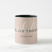 Boho Beige Kalligrafie Koffie Thee Mok (Midden)