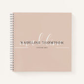 Boho Beige Kalligrafiescript Notitieboek (Voorkant)