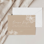 Boho Beige Luier Raffle Baby shower Kaart Notitiekaartje