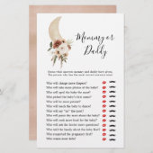 Boho Beige Maan Baby Shower Mamma of Papa (Voorkant / Achterkant)