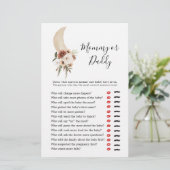 Boho Beige Maan Baby Shower Mamma of Papa (Staand voorkant)