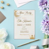 Boho Beige Minimalist Mosque Ramadan Iftar Party  Acryl Uitnodigingen (Insitu (Huwelijk))