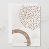 Boho Beige Modern Geometric Photo Holiday Card Feestdagenkaart (Achterkant)