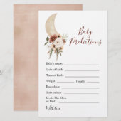 Boho Beige Moon Baby shower Baby Voorspelling (Voorkant / Achterkant)