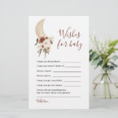 Boho beige Moon Baby shower wenst Baby (Staand voorkant)