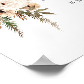 Boho Beige Moon Baby shower Zeg geen Baby Poster (Hoek)