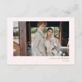 Boho Beige Neutrale Bruiloft RSVP QR Code Informatiekaartje (Achterkant)