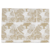 Boho Beige Oerwoud Dieren Safari Chinoiserie Groot Cadeauzakje (Achterkant)