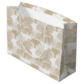 Boho Beige Oerwoud Dieren Safari Chinoiserie Groot Cadeauzakje (Achterkant Gekanteld)