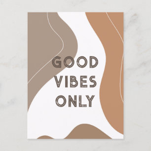 Boho Beige Organic Shapes Art Post Kaart