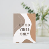 Boho Beige Organic Shapes Art Post Kaart (Staand voorkant)