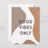 Boho Beige Organic Shapes Art Post Kaart (Voorkant / Achterkant)