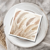Boho Beige Pampagras Bruiloft Servet