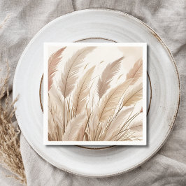 Boho Beige Pampagras Bruiloft Servet