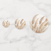 Boho Beige Pampas Gras Bruiloft Confetti (Voorkanten)