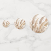 Boho Beige Pampas Gras Bruiloft Confetti (Achterkanten)