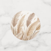 Boho Beige Pampas Gras Bruiloft Confetti (Kleine voorkant)