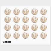 Boho Beige Pampas Gras Bruiloft Ronde Sticker (Vel)